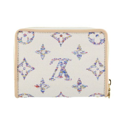 ルイヴィトン 二つ折り財布 モノグラム・ジャカード ポルトフォイユ・ルー ホワイト LOUIS VUITTON M83500 マルチカラーホワイト