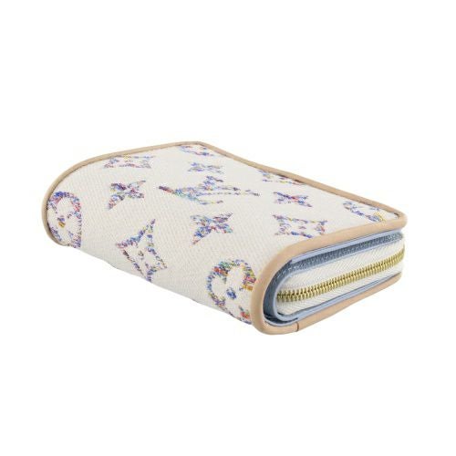 ルイヴィトン 二つ折り財布 モノグラム・ジャカード ポルトフォイユ・ルー ホワイト LOUIS VUITTON M83500 マルチカラーホワイト
