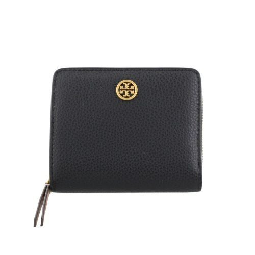 トリーバーチ 二つ折り財布 レディース ロビンソン ペブルドレザー バイフォールド ウォレット ブラック TORY BURCH 146369 001 BLACK