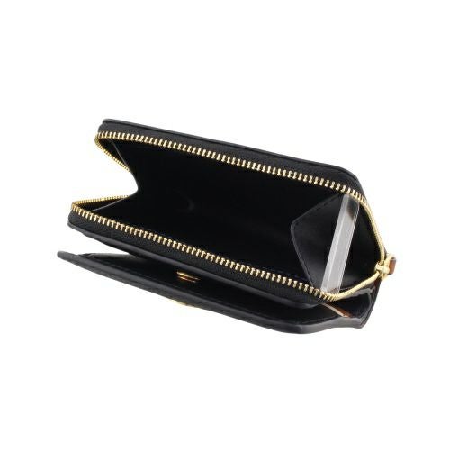 トリーバーチ 二つ折り財布 レディース ロビンソン ペブルドレザー バイフォールド ウォレット ブラック TORY BURCH 146369 001 BLACK