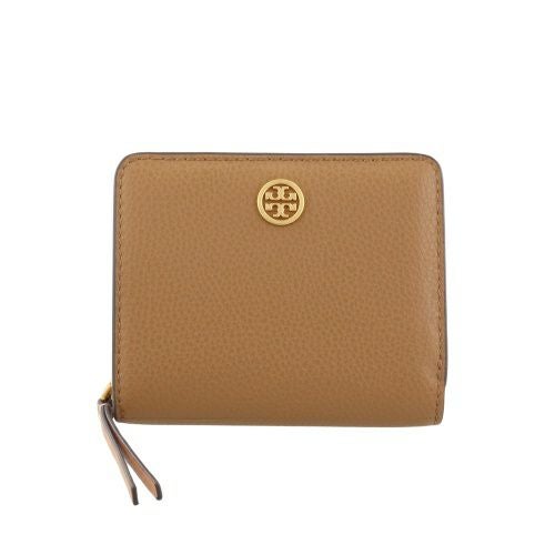 トリーバーチ 二つ折り財布 レディース ロビンソン ペブルドレザー バイフォールド ウォレット ブラウン TORY BURCH 146369 202 TIGERS-EYE キャメル