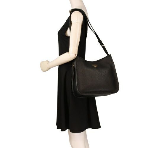 プラダ PRADA ボディーバッグ プラダ ショルダーバッグ レディース TESSUTO SPAZZOLATO ブラック