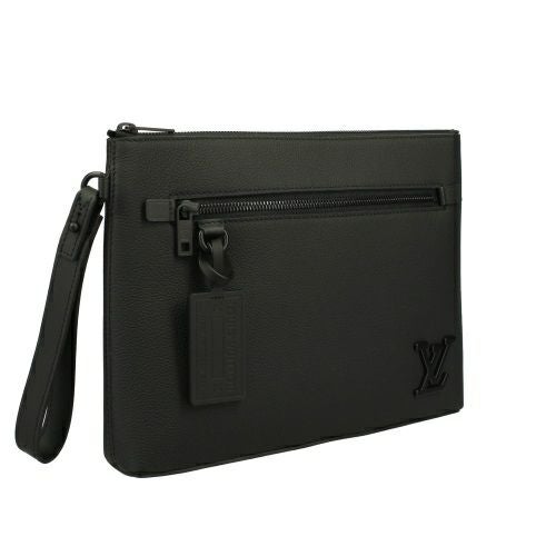 ルイヴィトン セカンドバッグ メンズ アエログラム テイクオフ・ポーチ ブラック LOUIS VUITTON M69837 NOIR OBSCUR