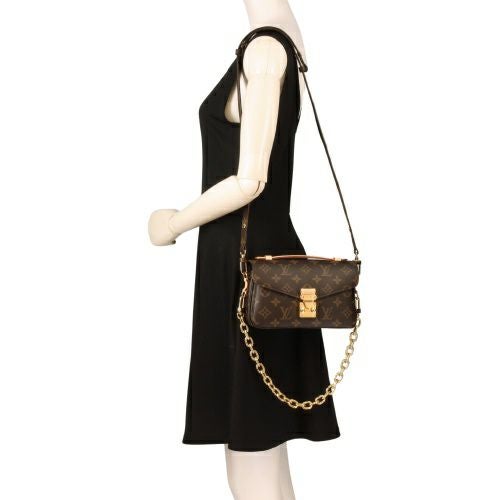 ルイヴィトン ショルダーバッグ レディース モノグラム ポシェット・メティス EW ブラウン LOUIS VUITTON M46279