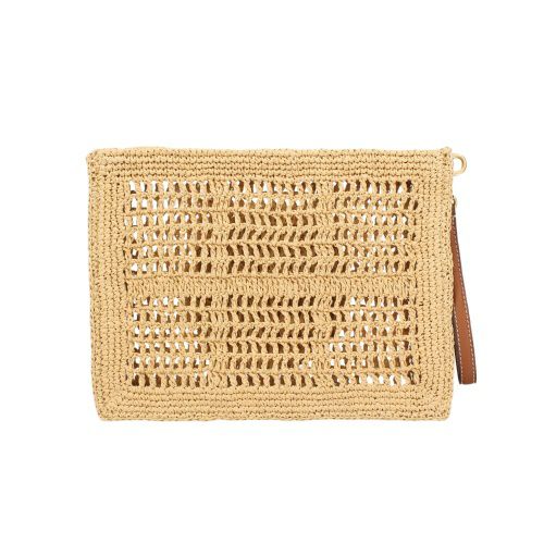 トリーバーチ セカンドバッグ レディース エラ クロシェ ポーチ クラッチバッグ ベージュ TORY BURCH 155038 254