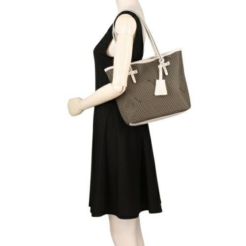 プリニオ ヴィソナ トートバッグ レディース ブラック PLINIO VISONA 24936 NERO/LATTE