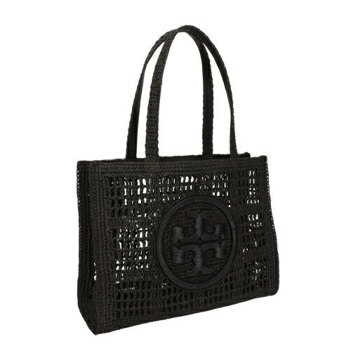 トリーバーチ トートバッグ レディース エラ スモールトート クロシェ ロゴ ブラック TORY BURCH 158040 001