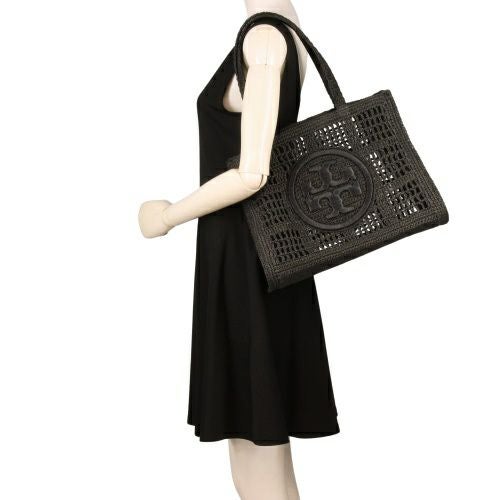 トリーバーチ トートバッグ レディース エラ スモールトート クロシェ ロゴ ブラック TORY BURCH 158040 001