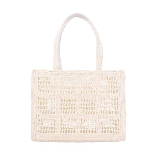 トリーバーチ トートバッグ レディース エラ スモールトート クロシェ ロゴ ホワイト TORY BURCH 158040 100