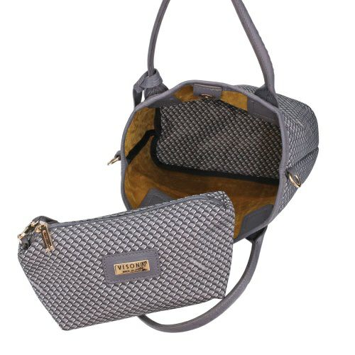 プリニオ ヴィソナ ハンドバッグ レディース グレー PLINIO VISONA 24935 AVIO