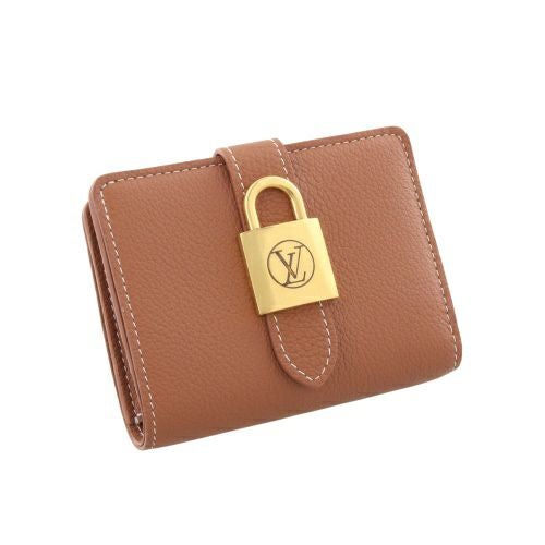 ルイヴィトン 二つ折り財布 レディース ポルトフォイユ・ロウキー・コンパクト ブラウン LOUIS VUITTON M12148 コニャック