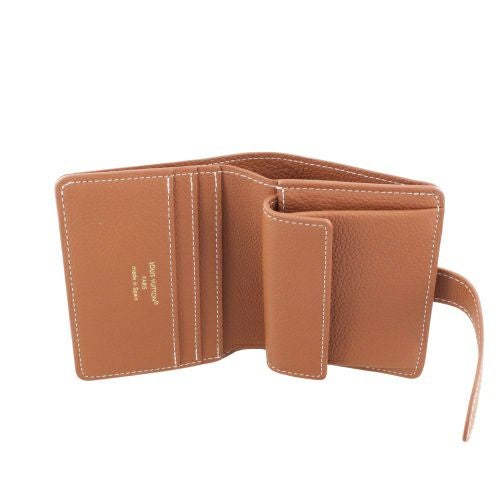 ルイヴィトン 二つ折り財布 レディース ポルトフォイユ・ロウキー・コンパクト ブラウン LOUIS VUITTON M12148 コニャック