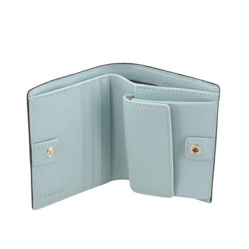 フルラ 二つ折り財布 レディース カメリア レザー スモール コンパクト バイフォールド コイン ポケット ウォレット ブルー FURLA WP00304 ARE000 AQ000 ACQUAMARINA