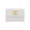 シャネル 三つ折り財布 レディース ココマーク ホワイト CHANEL AP3518 B19362 10601