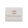 シャネル 三つ折り財布 レディース ココマーク ホワイト CHANEL AP4250 B18212 10601