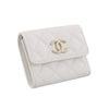 シャネル 三つ折り財布 レディース ココマーク ホワイト CHANEL AP4250 B18212 10601