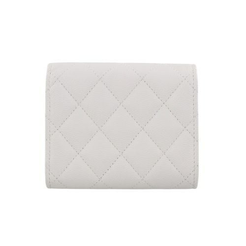 シャネル 三つ折り財布 レディース ココマーク ホワイト CHANEL AP4250