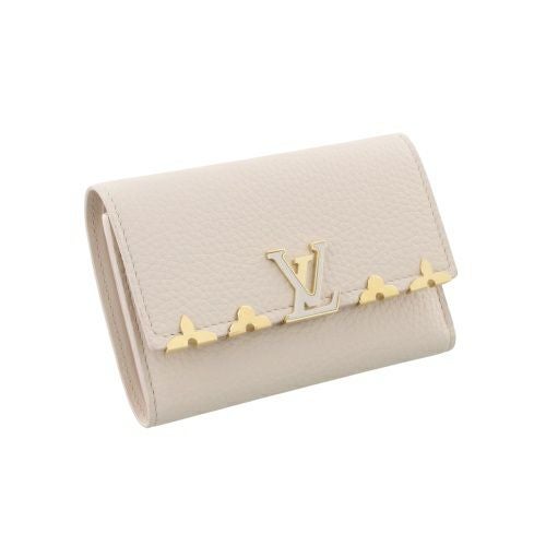 ルイヴィトン 三つ折り財布 レディース トリヨン ポルトフォイユ・カプシーヌ コンパクト ホワイト LOUIS VUITTON M11363 クオーツ