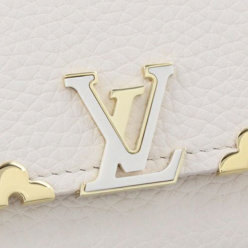 ルイヴィトン 三つ折り財布 レディース トリヨン ポルトフォイユ・カプシーヌ コンパクト ホワイト LOUIS VUITTON M11363 クオーツ