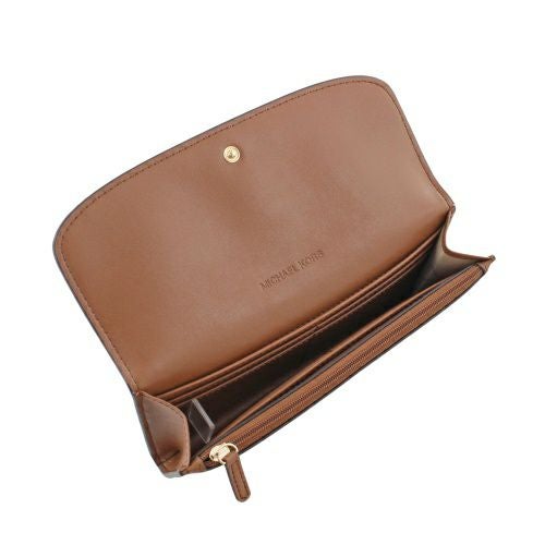 マイケルコース 長財布 レディース ハミルトン レザー ラージ フラップ コンチネンタル ウォレット ブラウン MICHAEL KORS 35S5GHME9L LUGGAGE