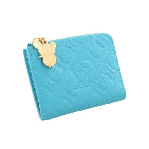 ルイヴィトン ポルト クレノア ライトブルー 美品 ルイヴィトン コインケース レディース モノグラム アンプラント LVxTM