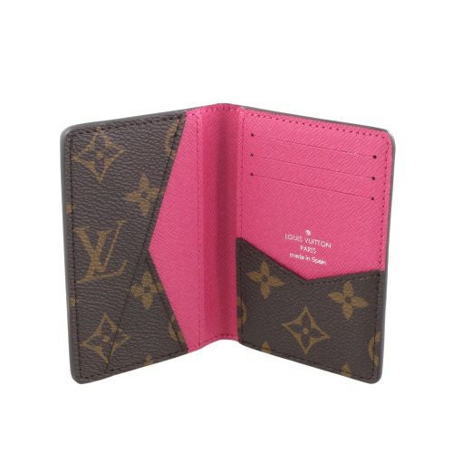 ルイヴィトン カードケース レディース モノグラム オーガナイザー・ドゥ ポッシュ ブラウン LOUIS VUITTON M12831 ポンディシェリ ピンク