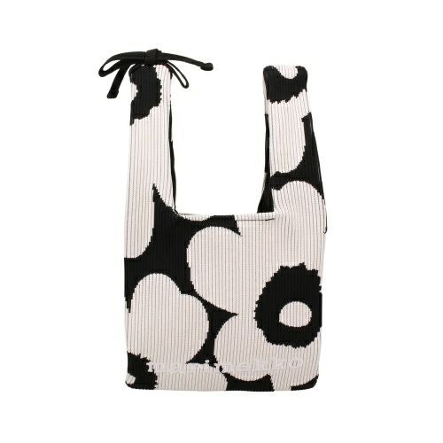 マリメッコ ハンドバッグ レディース KNITTED MINI TOTE UNIKKO ブラック marimekko 094145 911 BLACK/OFF WHITE