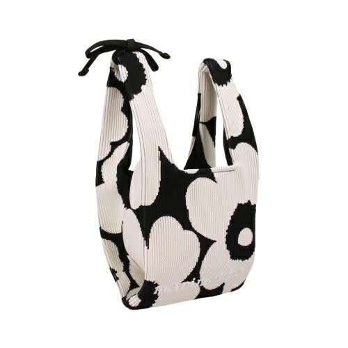 マリメッコ ハンドバッグ レディース KNITTED MINI TOTE UNIKKO ブラック marimekko 094145 911 BLACK/OFF WHITE