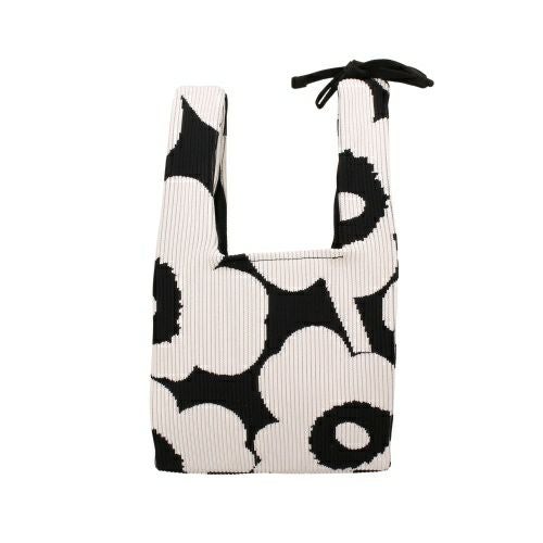 マリメッコ ハンドバッグ レディース KNITTED MINI TOTE UNIKKO ブラック marimekko 094145 911 BLACK/OFF WHITE