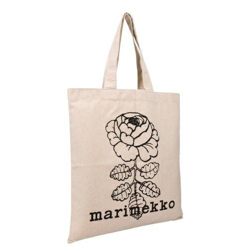 マリメッコ トートバッグ レディース VANKKA VIHKIRUUSU PLACEMENT KIOSKI BAG ホワイト marimekko 094179 890 OFF WHITE/BLACK