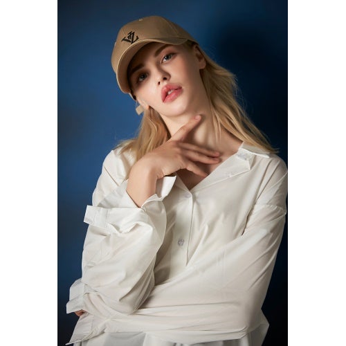 バザール 帽子 キャップ レディース 3D Monogram Logo Over Fit Ball Cap ベージュ VARZAR 505 BEIGE