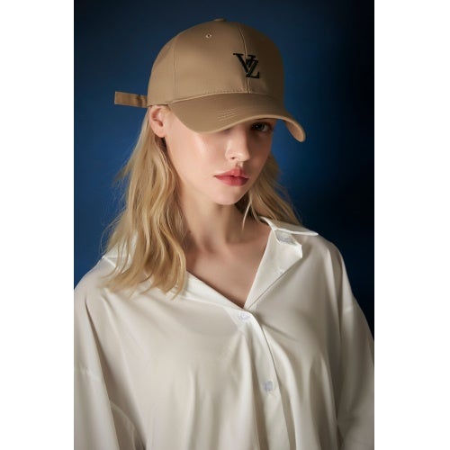 バザール 帽子 キャップ レディース 3D Monogram Logo Over Fit Ball Cap ベージュ VARZAR 505 BEIGE