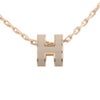 エルメス ネックレス レディース MINI POP H ブラウン HERMES H147992FO MARRON GLACE/PGD