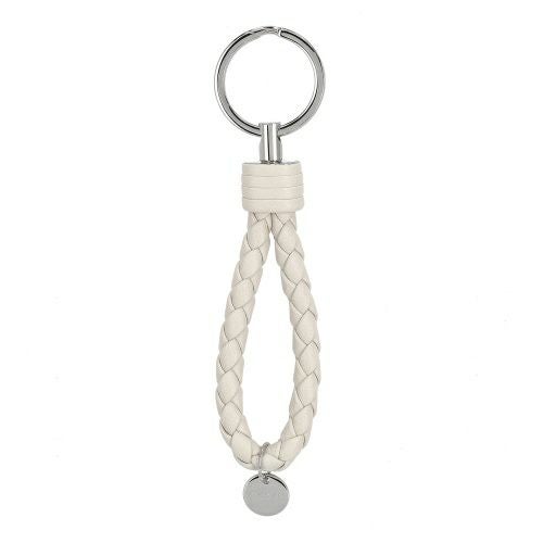 ボッテガヴェネタ キーリング メンズ レディース イントレチャート ホワイト BOTTEGA VENETA 113539 V3UN1 9653