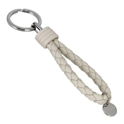 ボッテガヴェネタ キーリング メンズ レディース イントレチャート ホワイト BOTTEGA VENETA 113539 V3UN1 9653