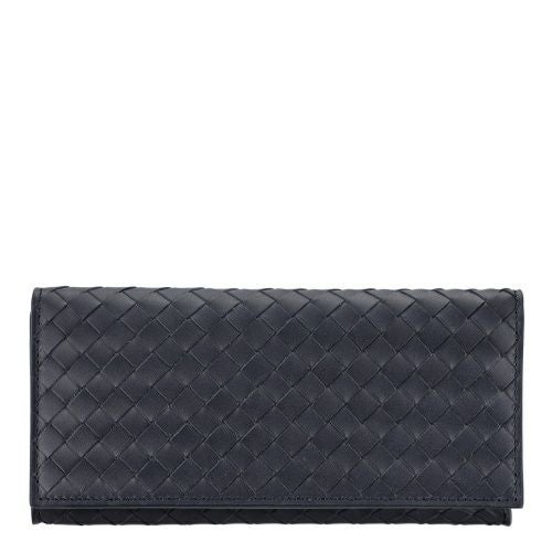 ボッテガヴェネタ 長財布 メンズ イントレチャート ネイビー BOTTEGA
