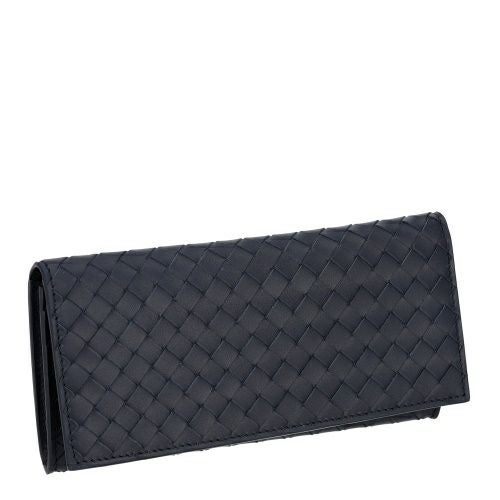 ボッテガヴェネタ 長財布 メンズ イントレチャート ネイビー BOTTEGA