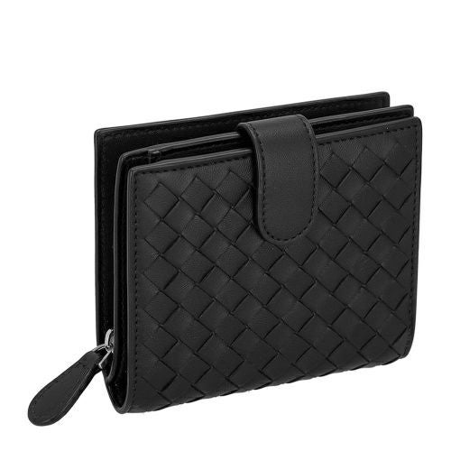 ボッテガヴェネタ 二つ折り財布 メンズ イントレチャート ブラック BOTTEGA VENETA 121059 V3UN1 8803