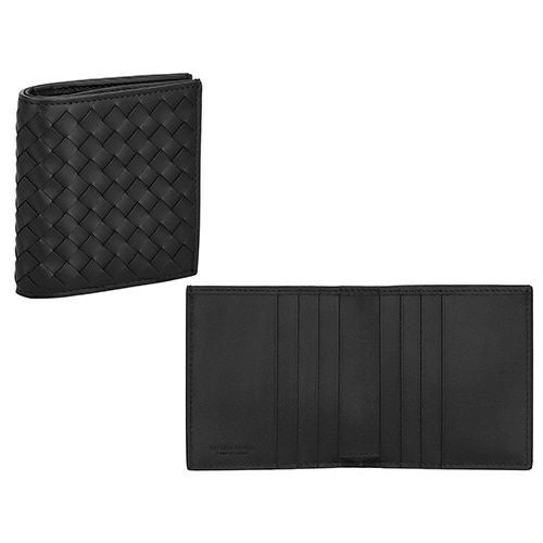 ボッテガヴェネタ 二つ折り財布 メンズ イントレチャート ブラック BOTTEGA VENETA 222338 V47W1 1000