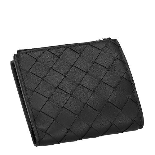 ボッテガヴェネタ 二つ折り財布 レディース イントレチャート ブラック