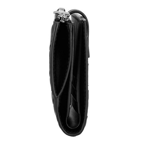 ボッテガヴェネタ 二つ折り財布 レディース イントレチャート ブラック BOTTEGA VENETA 600270 V3UH2 8803