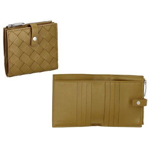 ボッテガヴェネタ 二つ折り財布 レディース イントレチャート ブラウン BOTTEGA VENETA 600270 V48A1 2596