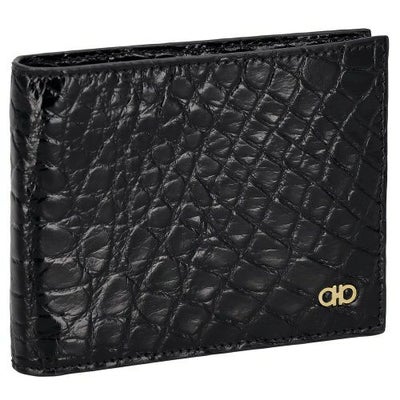 フェラガモ 二つ折り財布 メンズ ブラック FERRAGAMO 661451 776198 