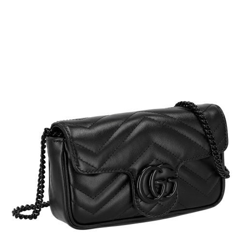 グッチ ショルダーバッグ レディース GGマーモント スーパーミニバッグ ブラック GUCCI 476433 AABZK 1000