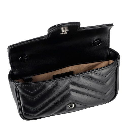 グッチ ショルダーバッグ レディース GGマーモント スーパーミニバッグ ブラック GUCCI 476433 AABZK 1000