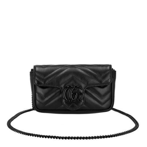 グッチ ショルダーバッグ レディース GGマーモント スーパーミニバッグ ブラック GUCCI 476433 AABZK 1000