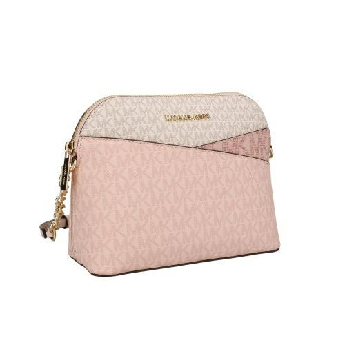 マイケルコース ショルダーバッグ レディース ジェットセット トラベル シグネチャー カラーブロック ミディアム ドーム クロスボディー ピンク MICHAEL KORS 35S5GTVC6B PWD BLSH MLT