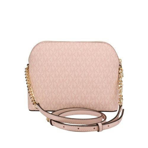 マイケルコース ショルダーバッグ レディース ジェットセット トラベル シグネチャー カラーブロック ミディアム ドーム クロスボディー ピンク MICHAEL KORS 35S5GTVC6B PWD BLSH MLT