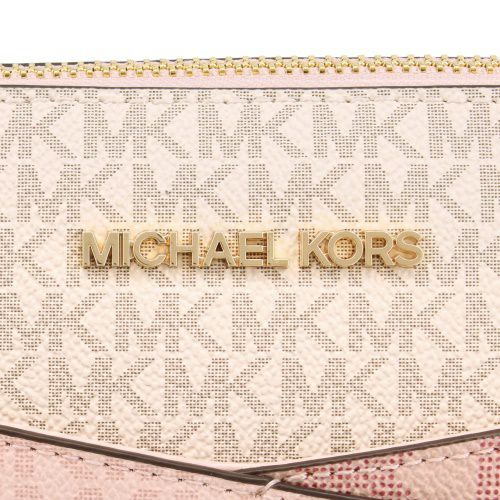 マイケルコース ショルダーバッグ レディース ジェットセット トラベル シグネチャー カラーブロック ミディアム ドーム クロスボディー ピンク MICHAEL KORS 35S5GTVC6B PWD BLSH MLT