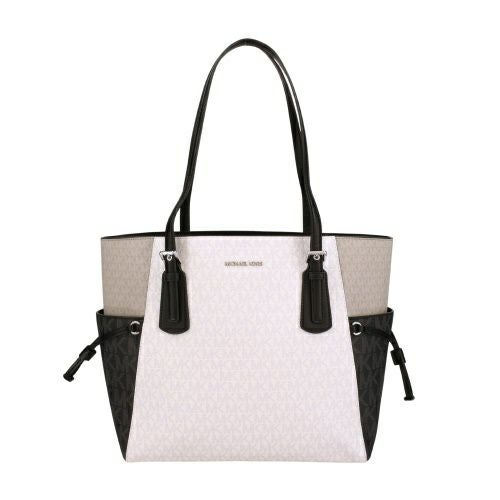 Michael Kors マイケルコース マーサー ミディアム カラーブロック ショルダーバッグ 35F4GM9M2B PVC ブラウン ホワイト  レディース【中古】 マイケルコース ショルダーバッグ レディース ブラウン MICHAEL KORS